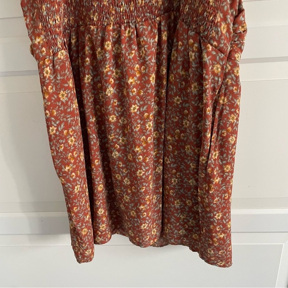 Abercrombie & Fitch Rust Orange Floral Mini Dress 20288 - Picture 8 of 13